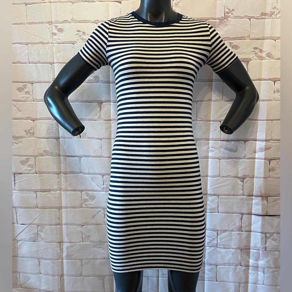 Striped Blue and White Women's Dress